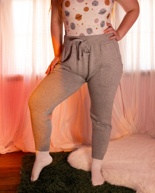 The Rylie - Grey Knitted Pants