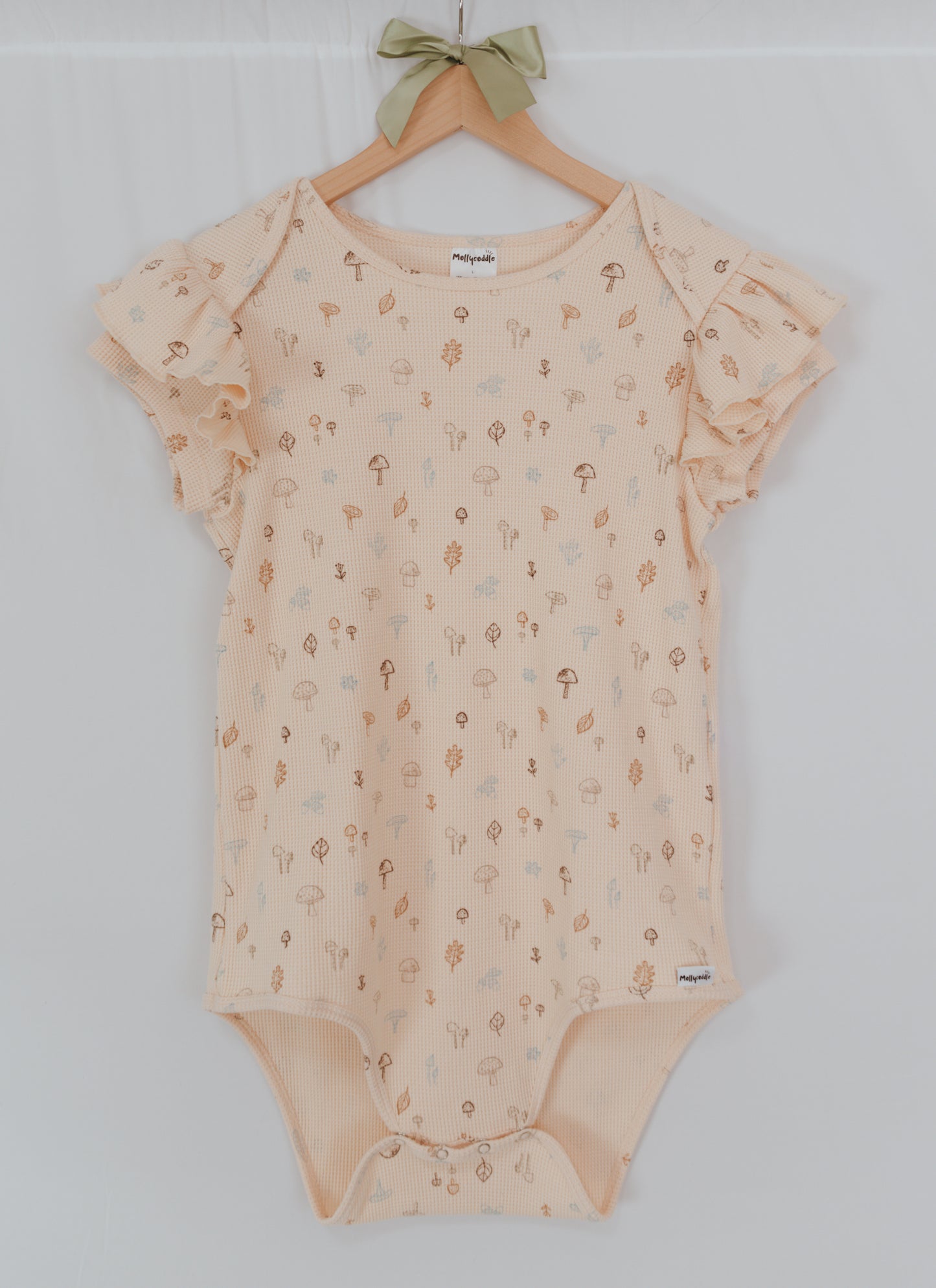 The Aspen - Mushroom Waffle Adult Onesie